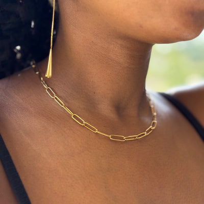 Paper clip interlinked chain