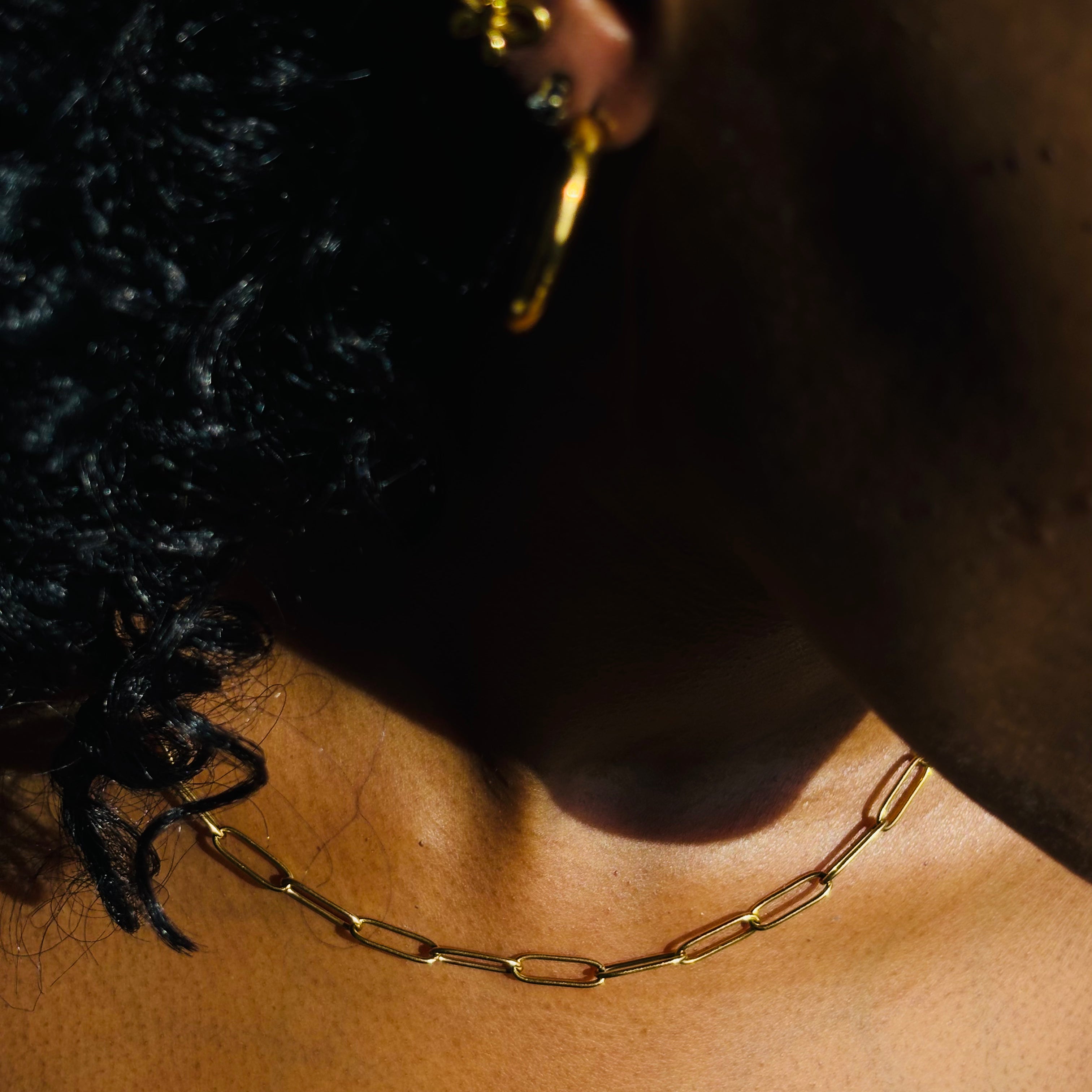 Paper clip interlinked chain